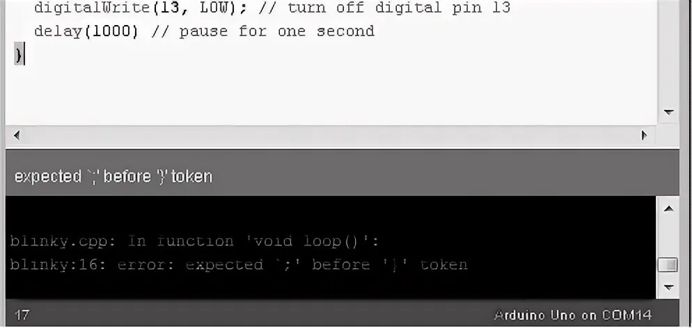 Expected before token