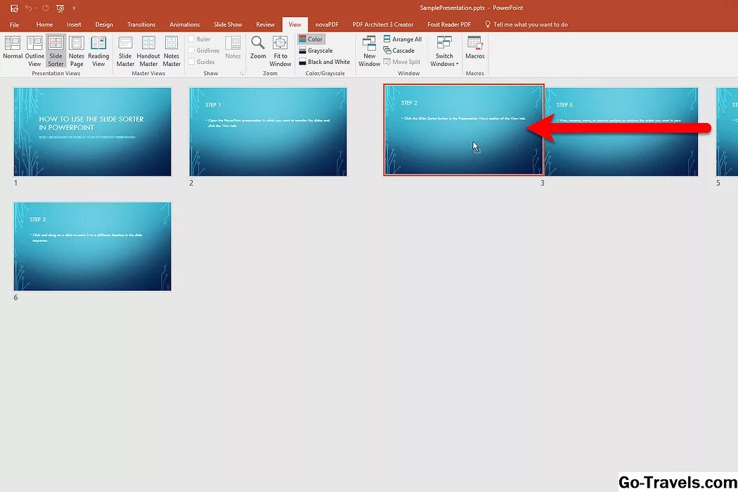 Сортировщик слайдов в powerpoint