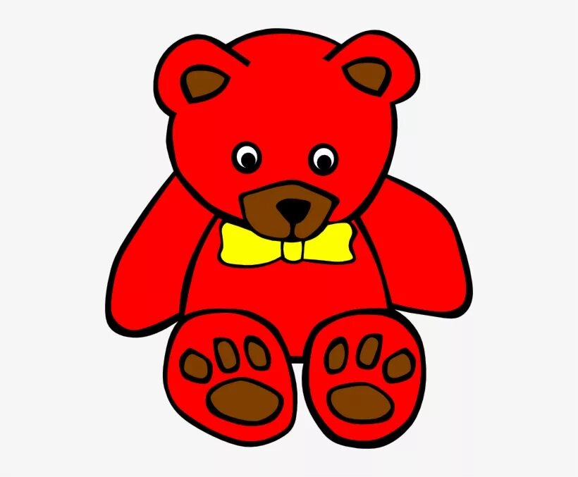 Красный мишка для детей. Нарисован мишка красный. Red Teddy. Красный медведь нарисовать.