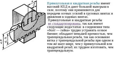 Прямоугольная резьба