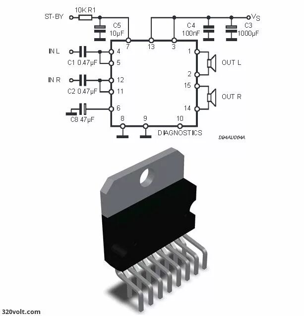 Tda7376b схема усилителя печатная плата DIY TDA2005 stereo amplifier with komitart LAY6
