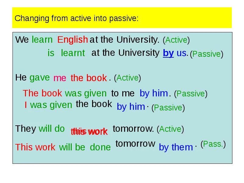This work to do tomorrow passive