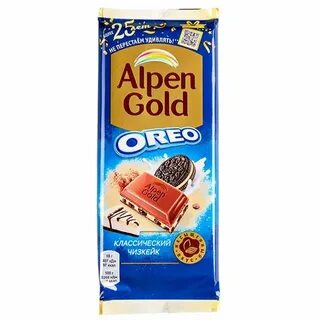 Шоколад alpen gold oreo молочный