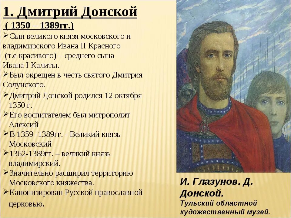 Живи дмитрия донского