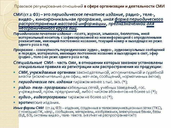 Законы регулирующие информационную деятельность