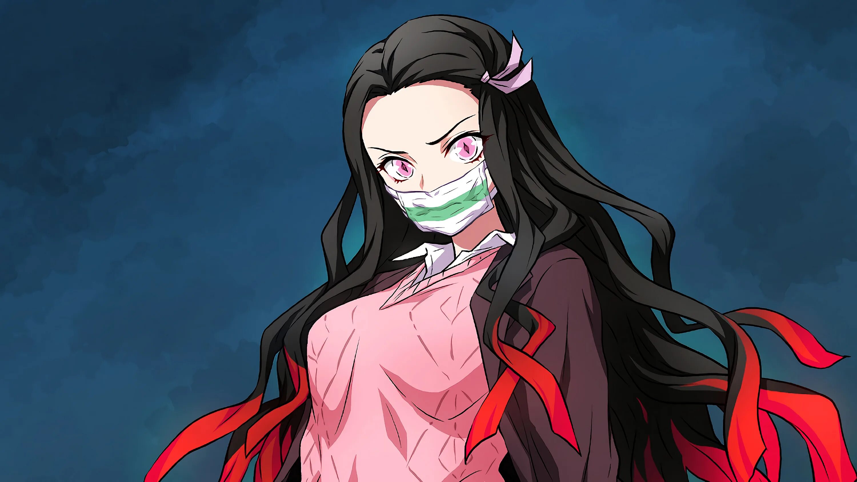 Демон Slayer Kimetsu. Незуко Камадо.