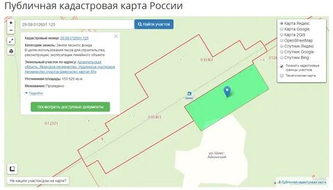 Кадастровая карта лесничества