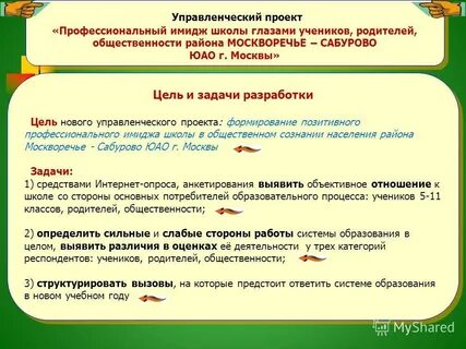 Проект директора школы