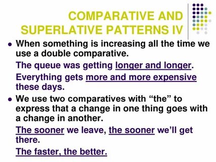 Deep comparative and superlative