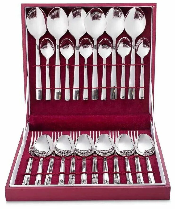 "мондиал" в сувенир. Нытва торжество. Набор столовых приборов 24пр торжество /м18/ с нтп. 1). Нытва торжество м18 нтп дк.