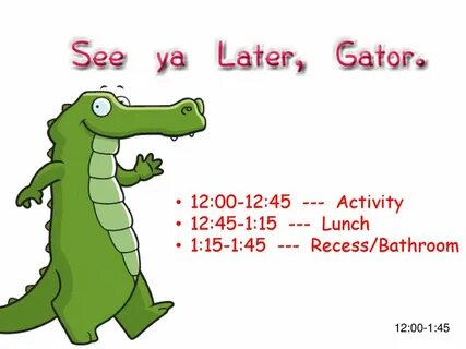 Them later