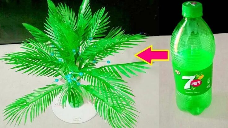 Coqueiro de garrafas pet Diy tree decor, Diy tree, Palm trees