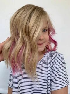 Blonde Hair With Pink Highlights, Pink Peekaboo Hair, Pink Hair Streaks, .....