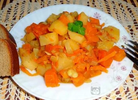 Тушеная картошка с тыквой рецепт