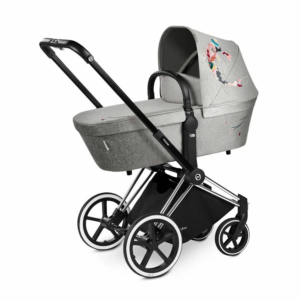 Cybex серая. Коляски для новорожденных cybex. коляска cybex серая с вышивкой. cyber prime коляска. сайбекс кой кристалиум.
