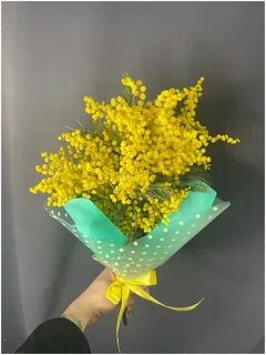 Красивый букет мимозы
