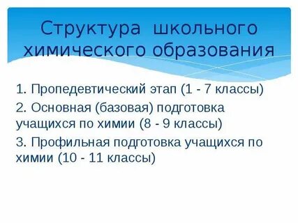 Система химического образования