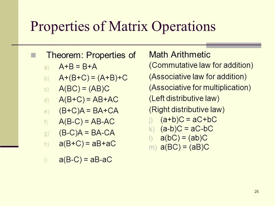 Column matrix. Matrix properties. Matrix operations. Linear algebra matrix. Matrix operations.
