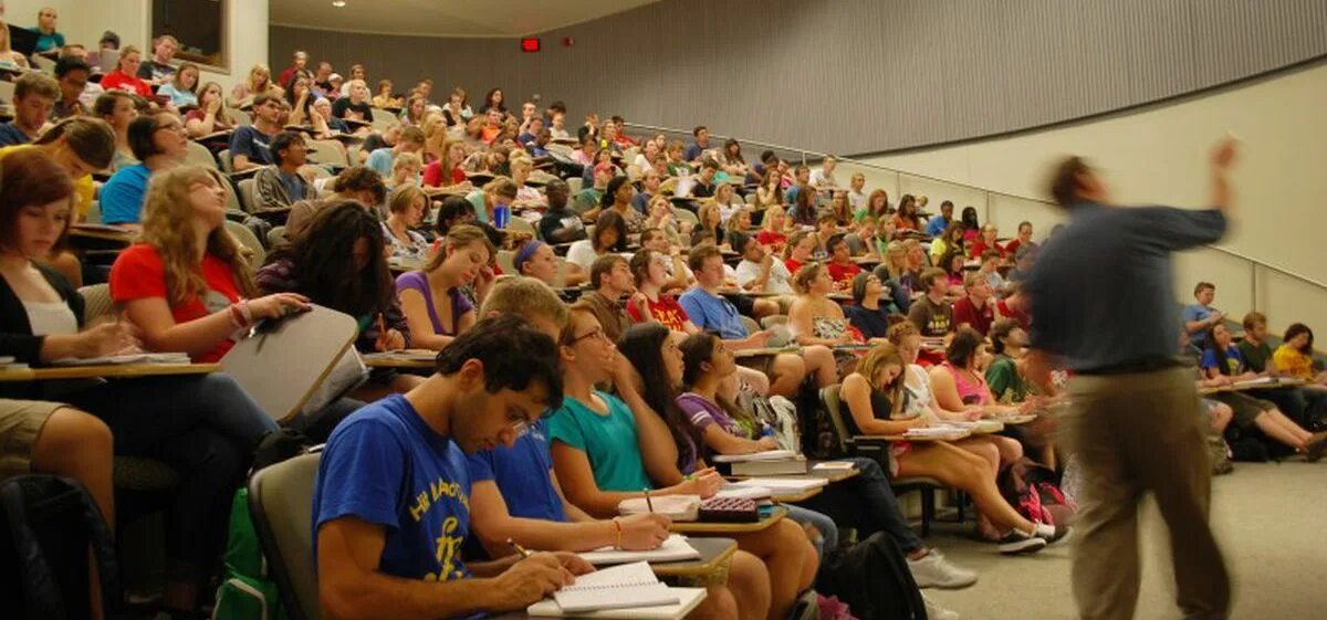 The students the lecture yesterday. University classroom. large classroom. classes uni hand up. lecture classes in physics.