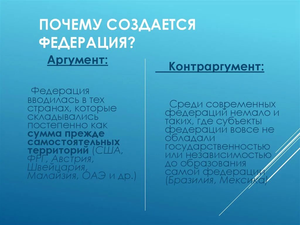 Почему рф федерация. Почему Федерация. Федерация Аргументы. Почему Россия это Федерация Аргументы. Как создается Федерация.