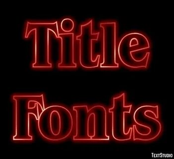 Title fonts