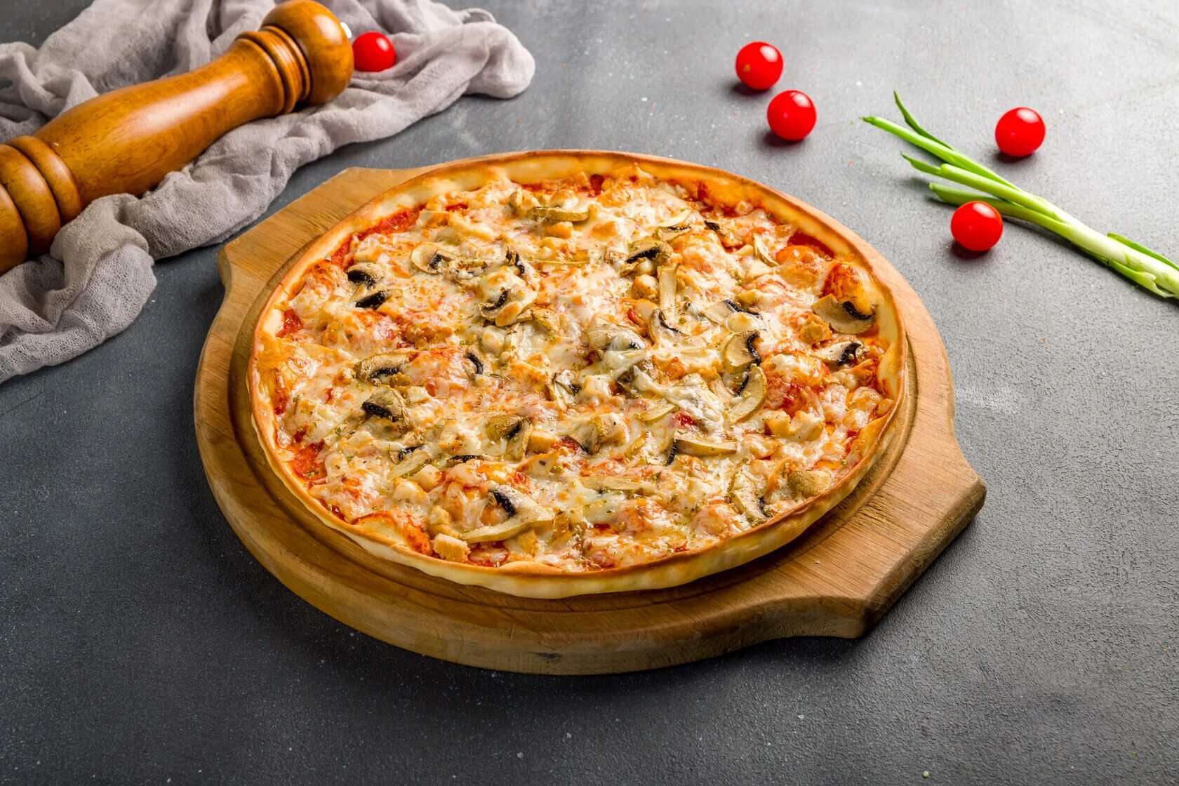 Рецепт пиццы с курицей