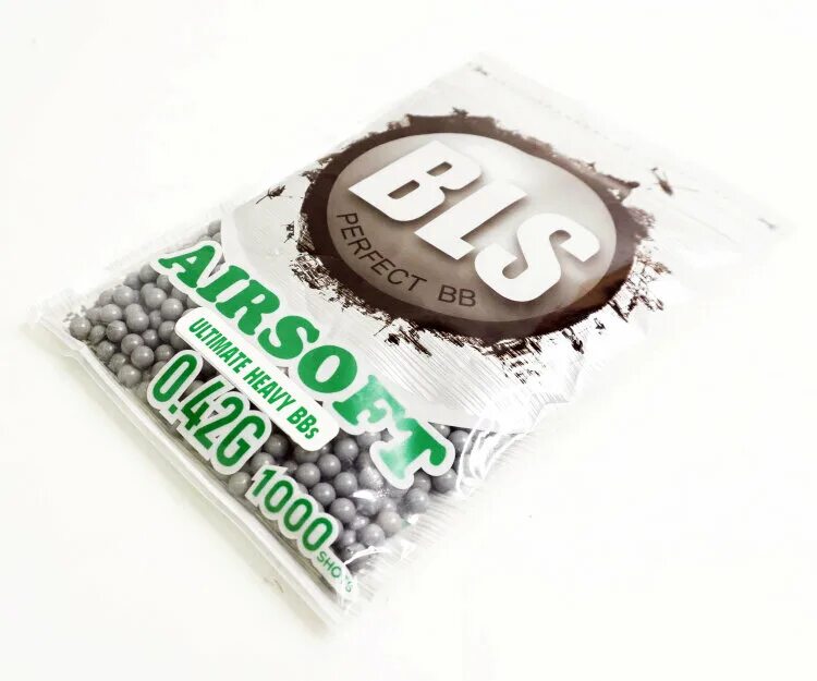 Grade 0. Шары bls 0,28 (1 кг, белые, пакет). Grade 0. 46 серые bls. 28 страйкбол.