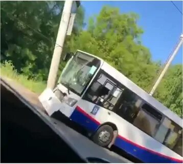 Автобус столб