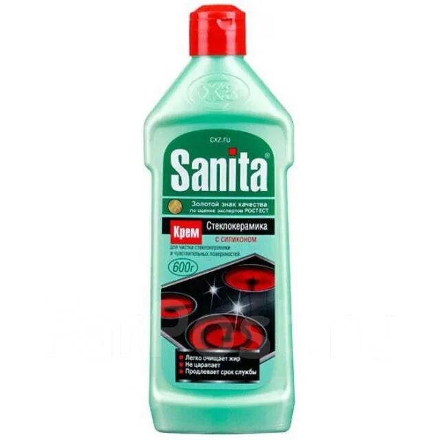 Sanita крем стеклокерамика, 600 г. Санита гель для плит стеклокерамика. Санита стеклокерамика спрей. Крем для стеклокерамических варочных. Чистин для стеклокерамики.