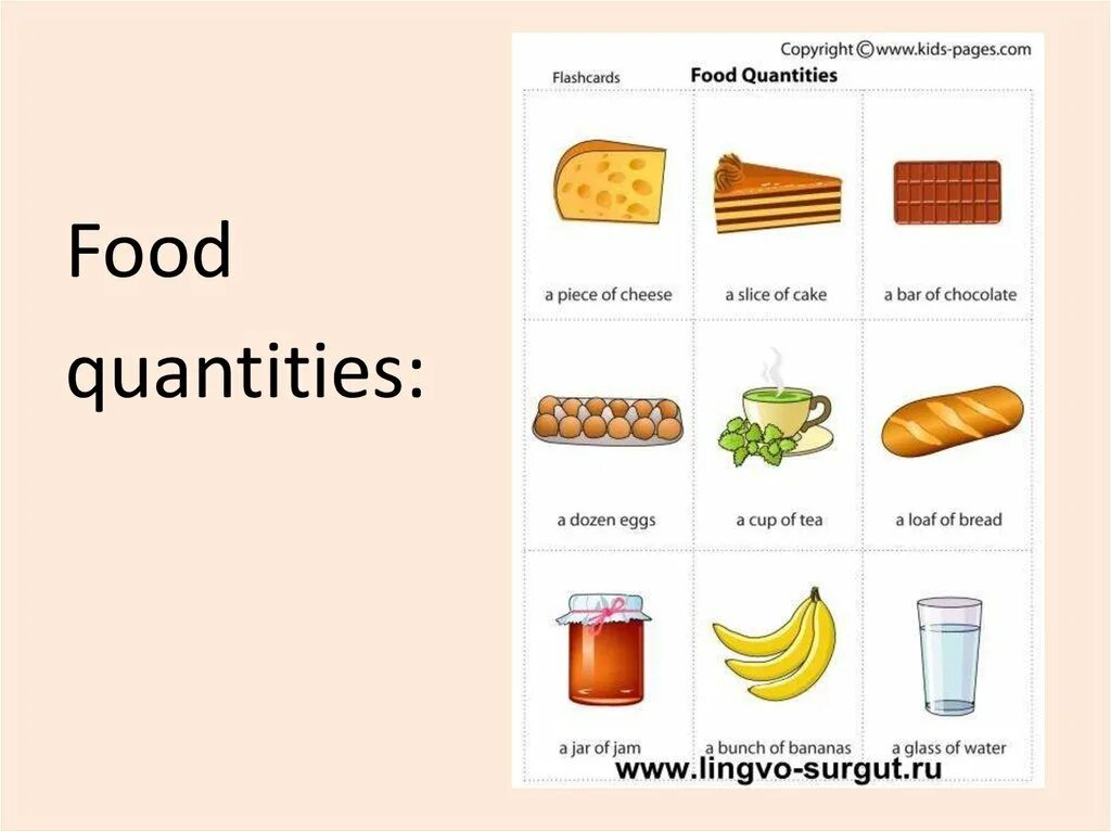 Containers в английском языке. Food Quantities. Уgаrковки на английском. Quantities and Containers в английском.