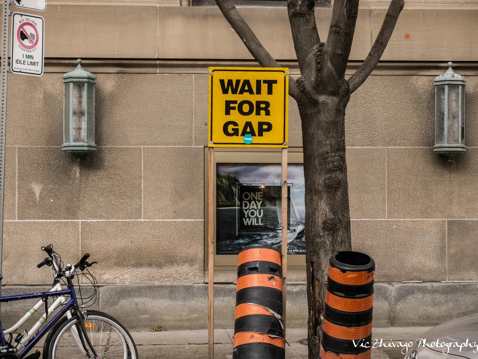 Wait for gap. Juxtaposition.