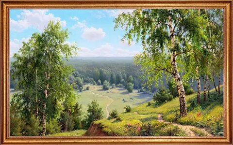 Ковер березовая роща 1