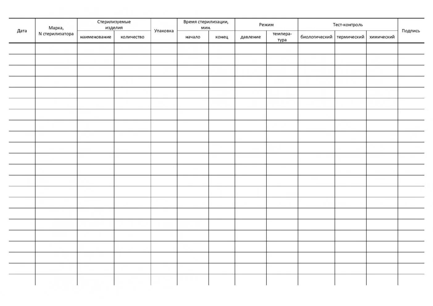 Журнал воздушного стерилизатора. Журнал контроля стерилизации инструментов. Форма журнала контроля стерилизации. Журнал контроля сухожарового шкафа. Журнал стерилизации воздушного и парового автоклава.
