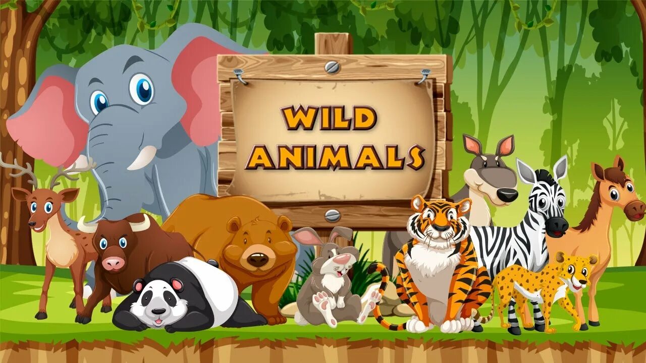 Wild animals для детей. Вилд Энималс. Wild animals надпись. Wild animals картинка.