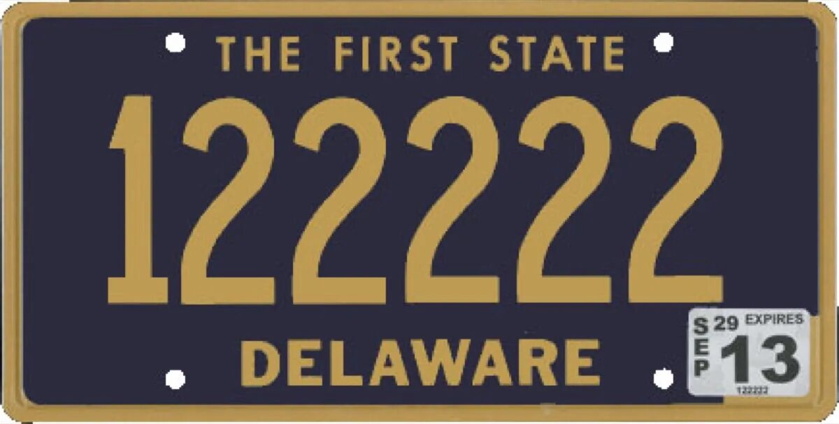 Delaware номерной знак. Автомобильные номера штата Делавэр. Delaware License Plate. Штат Делавэр табличка номера. De state