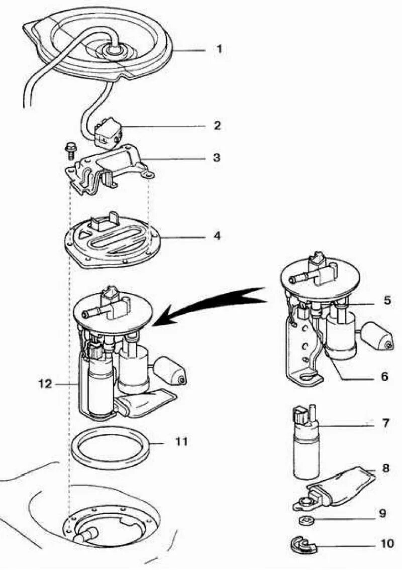 Сборка топливного насоса. Топливная система Тойота Камри 40 схема. Топливная система Тойота Камри 40. Топливная система Тойота Камри 30. Схема топливного фильтра Тойота Камри 30.