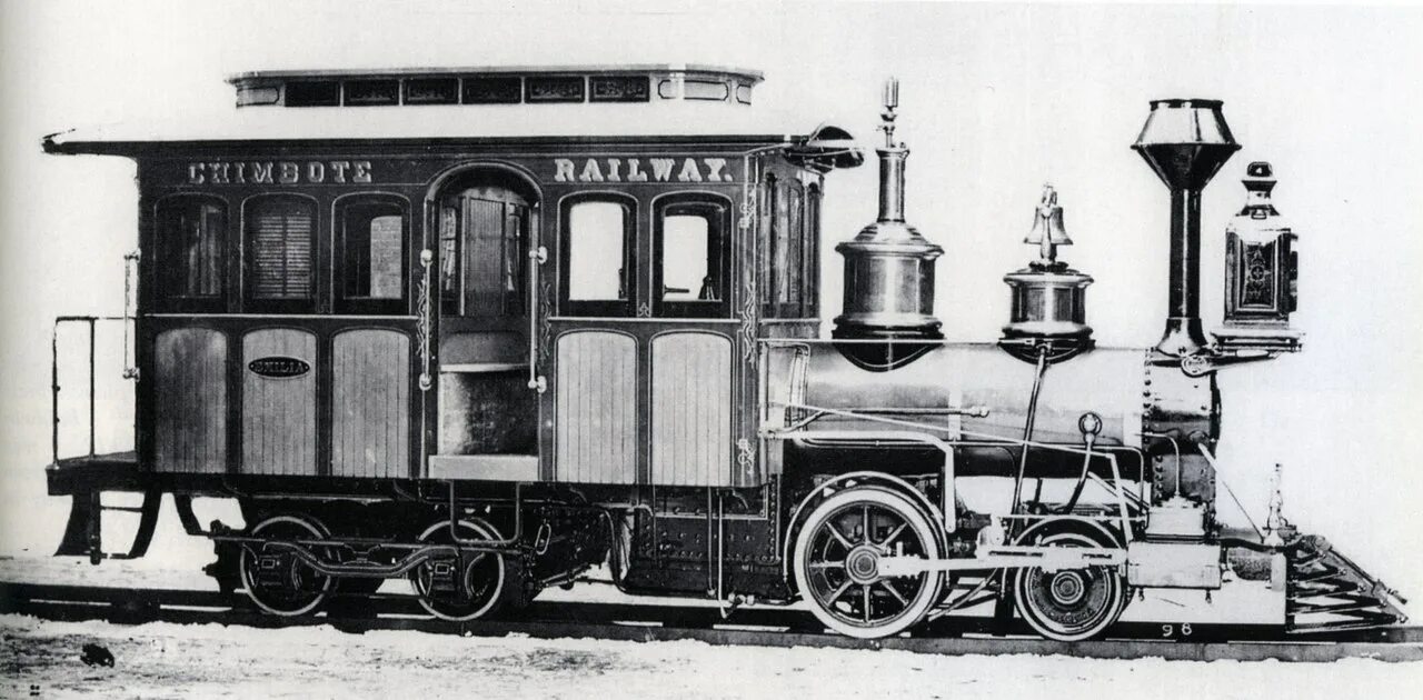 Железные дороги 1880. Паровая дрезина. Паровоз Болдуин. Паровозо-вагон Томаса.