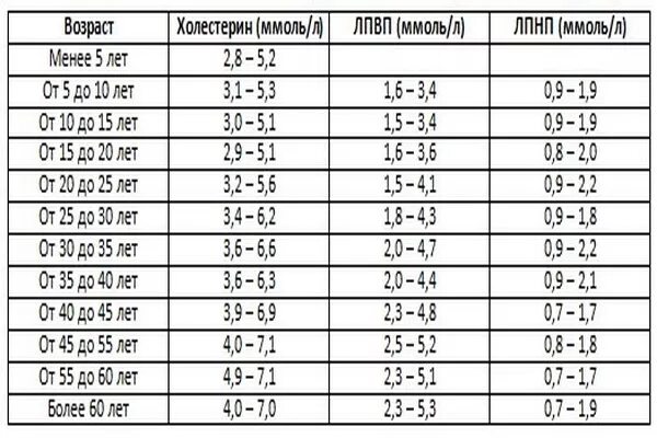 Какая должна быть норма холестерина у мужчин