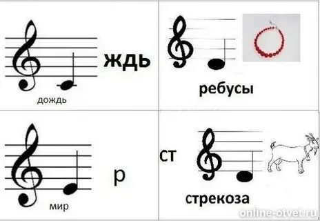 Слова с нотами внутри слова