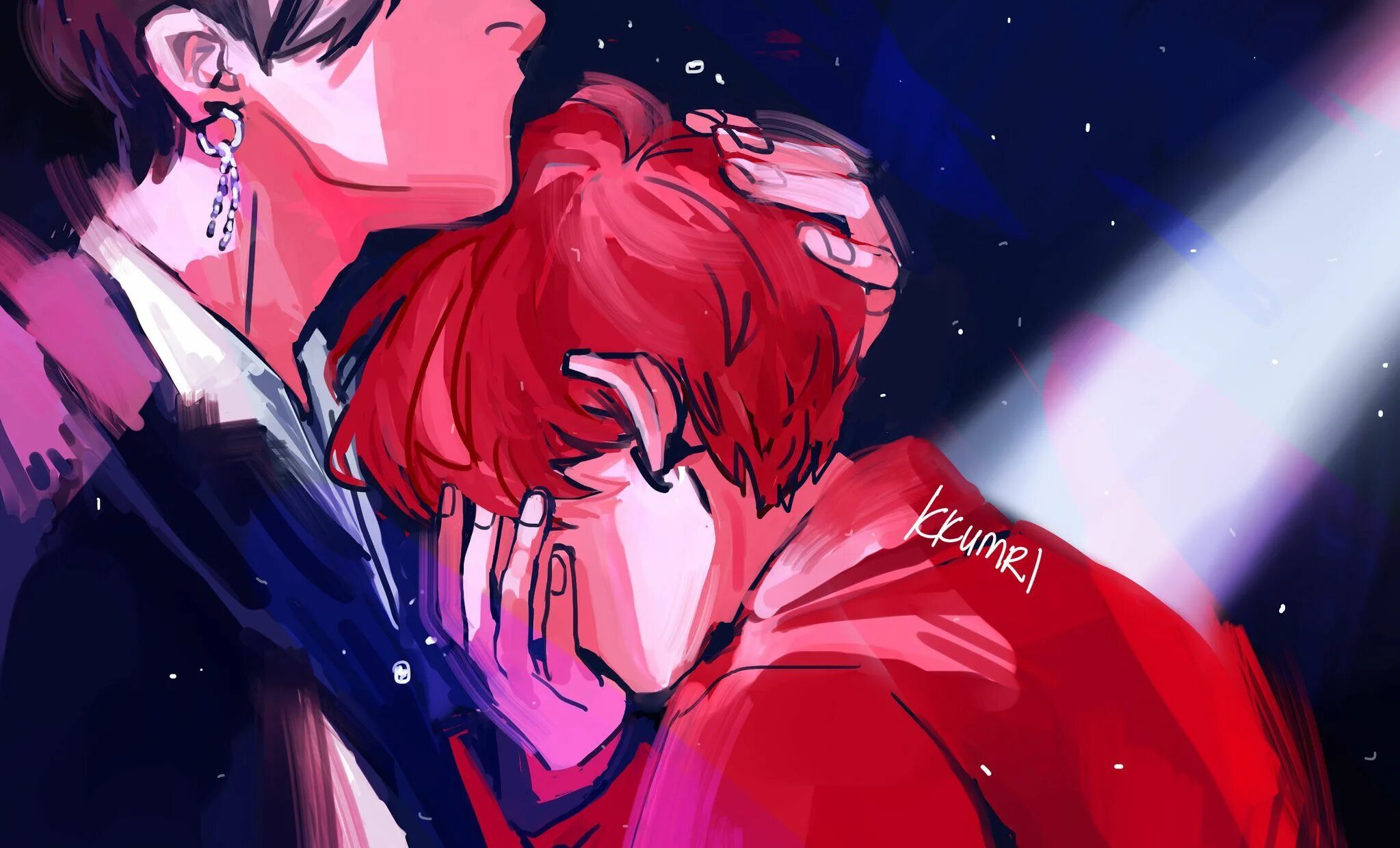 Фф ночь бтс. Вигуки БТС арт. Humanlouvre Вигуки. BTS taekook. BTS Vkook Art.