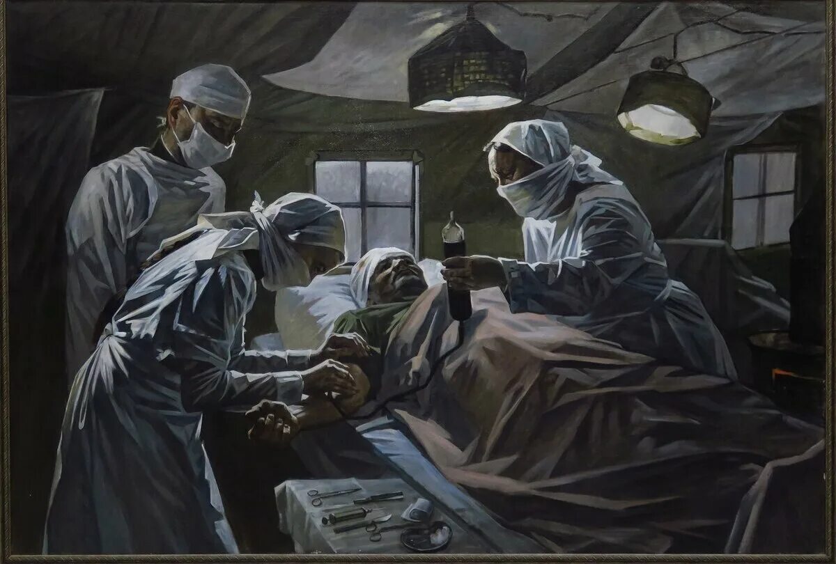 Стих в госпитале. Живопись военные врачи. Военные медики в живописи.