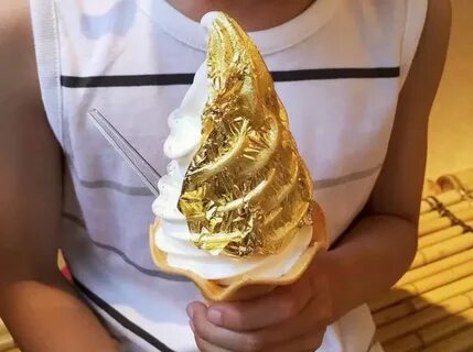 Мороженое с золотом