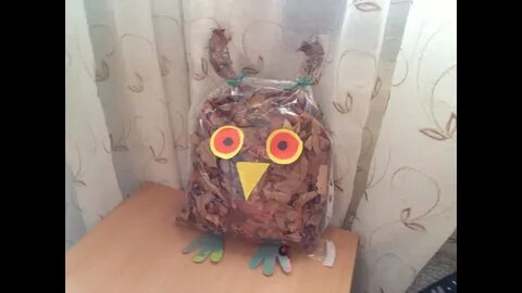 Сова из листьев видео