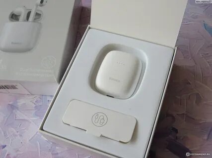 Беспроводные наушники baseus encok w04 white