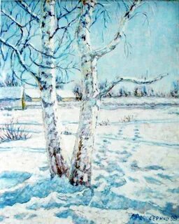 Рисунок березы зимой