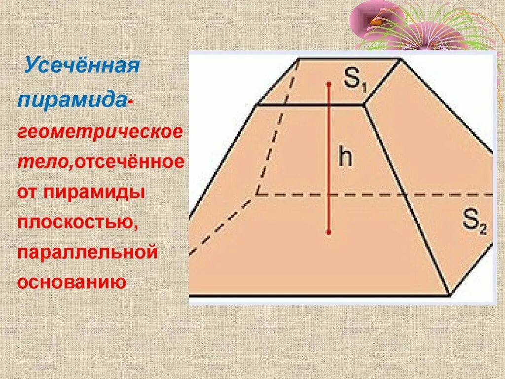 Многоугольники в основании усеченной пирамиды. Усечённая четырёхгранная пирамида. Усечённая 4 угольная пирамида. Усеченная четырехугольная пирамида. Правильная усеченная пирамида.