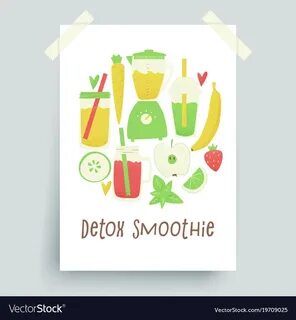 Detox smoothie Royalty Free Vector Image - VectorStock