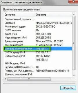 Шлюз ipv4