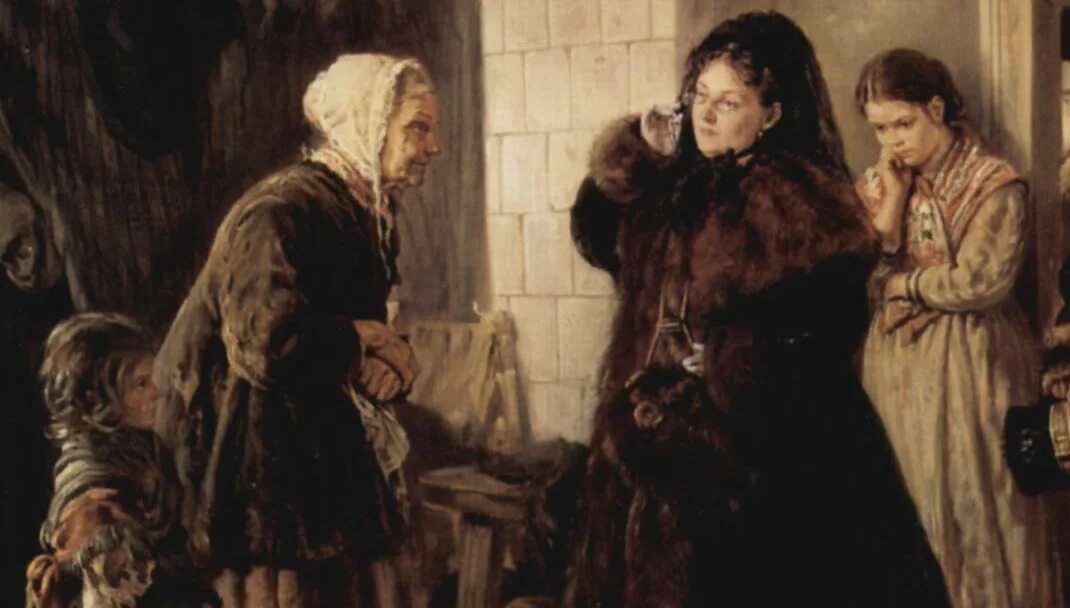 Посещение бедных. Константин маковский посещение бедных 1874. владимир маковский посещение бедных. владимир маковский посещение бедных 1874 год. посещение бедных маковского.