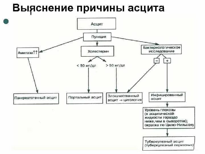 Основные причины асцита. Осложнения асцита